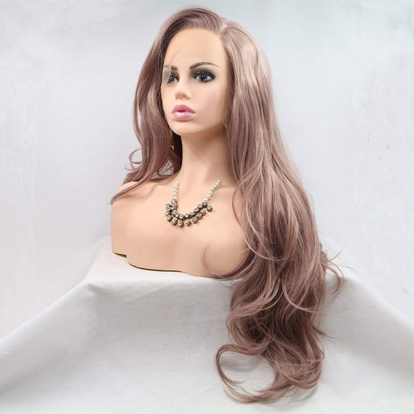 ASHLEY 24” ROSE GOLD BODY WAVE LACE FRONT WIG *NWT
